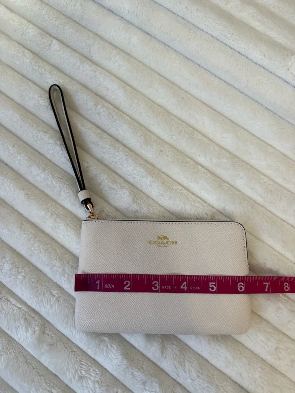Coach corner zip wristlet